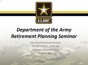 Mandatory DA Retirement Planning Seminar