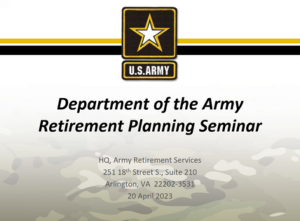Mandatory DA Retirement Planning Seminar